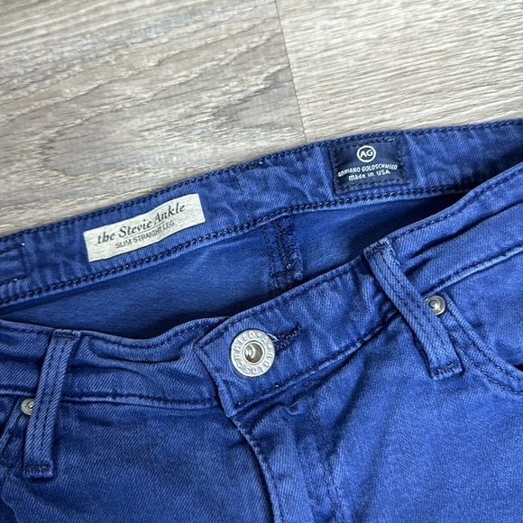 Ag Adriano Goldschmied The Stevie Ankle Slim Straight Leg Jeans Blue Sz 28R - Picture 3 of 12